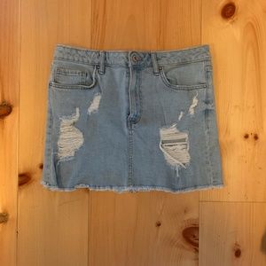Forever 21 Ripped Denim Skirt, 29